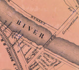 1860 Town Map of Leesport Berks County Pennsylvania