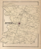 1868 Map of Antrim Township Franklin County Pennsylvania