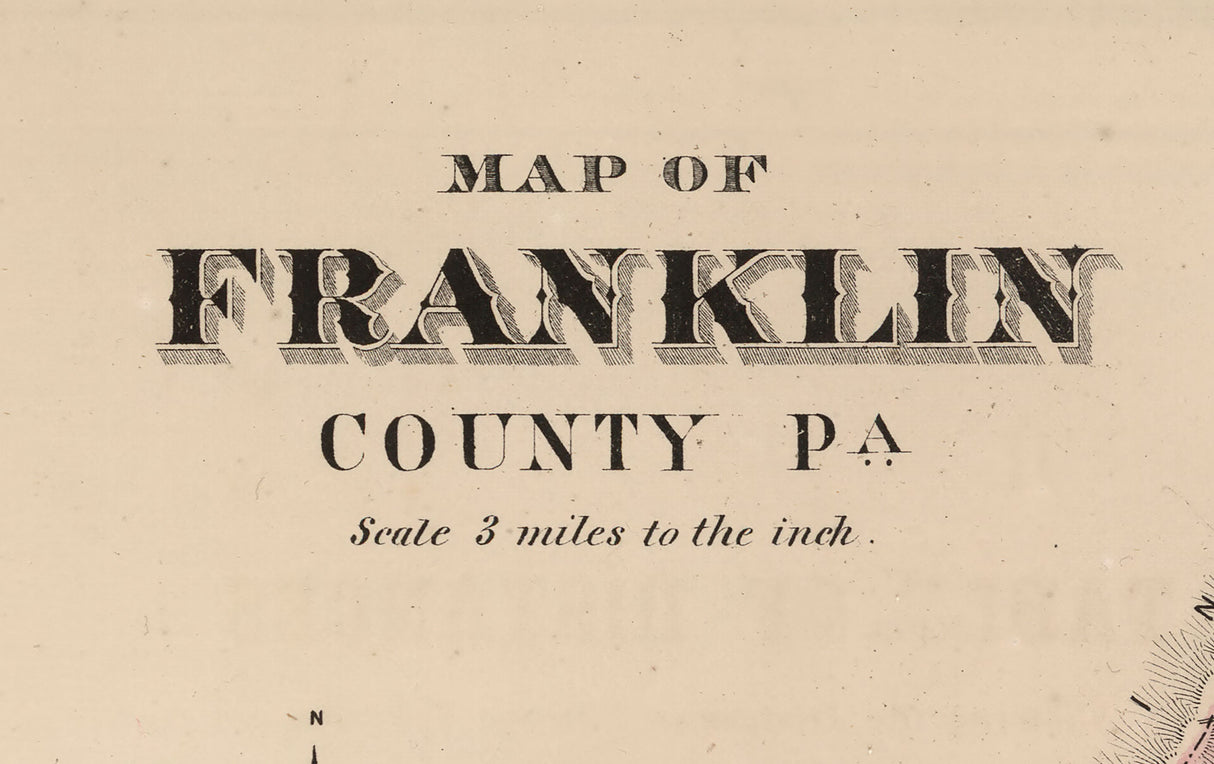 1868 Map of Franklin County Pennsylvania