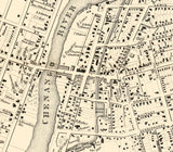 1855 Town Map of Binghamton Broome County New York