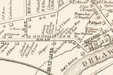 1855 Town Map of Deposit Broome County New York