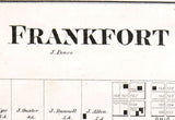 1865 Town Map of Frankfort Clinton County Indiana