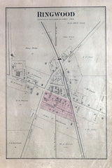 1892 Town Map of Ringwood McHenry County Illinois
