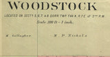1892 Town Map of Woodstock McHenry County Illinois