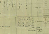 1892 Town Map of Woodstock McHenry County Illinois