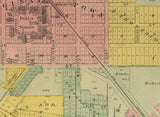 1892 Town Map of Woodstock McHenry County Illinois