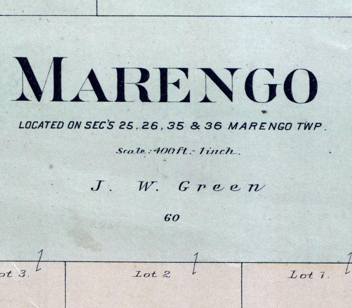 1892 Town Map of Marengo McHenry County Illinois