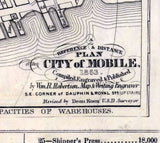 1853 Map of Mobile Alabama