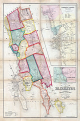 1855 Town Map of Fairhaven Bristol County Massachusetts