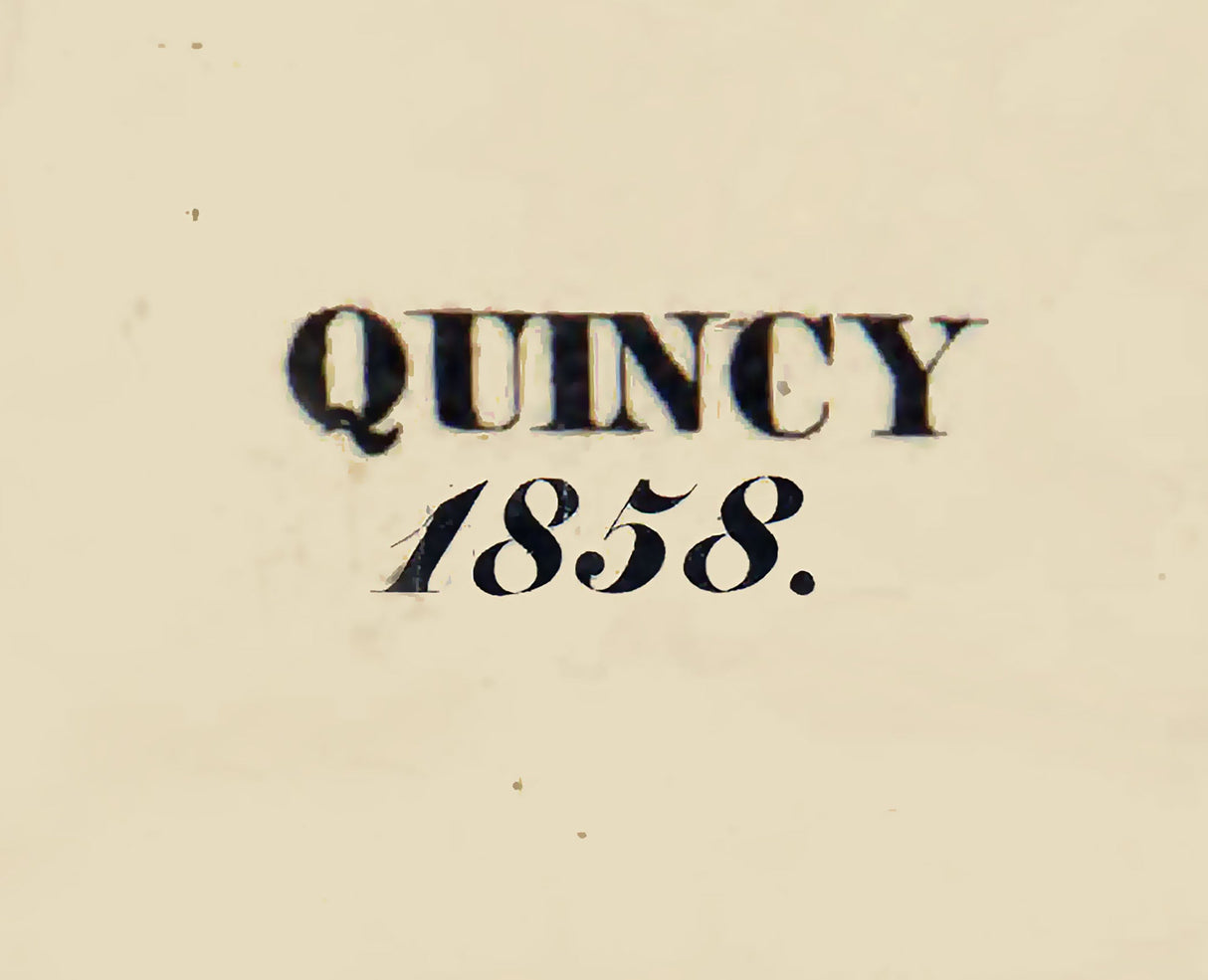 1858 Map of Quincy Branch County Michigan