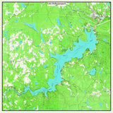 1968 Map of Lake Wallenpaupack Pennsylvania