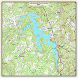 1984 Map of Lake Glenville North Carolina