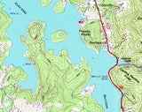 1984 Map of Lake Glenville North Carolina