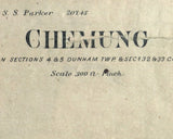 1892 Town Map of Chemung McHenry County Illinois