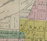 1892 Town Map of Chemung McHenry County Illinois