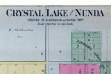 1892 Town Map of Crystal Lake and Nunda McHenry County Illinois