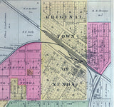 1892 Town Map of Crystal Lake and Nunda McHenry County Illinois