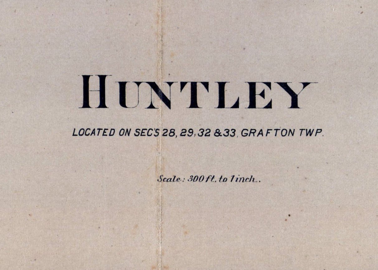 1892 Town Map of Huntley McHenry County Illinois