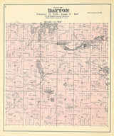 1889 Map of Dayton Township Waupaca County Wisconsin