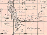 1889 Map of Dayton Township Waupaca County Wisconsin