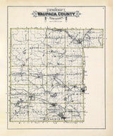 1889 Map of Waupaca County Wisconsin