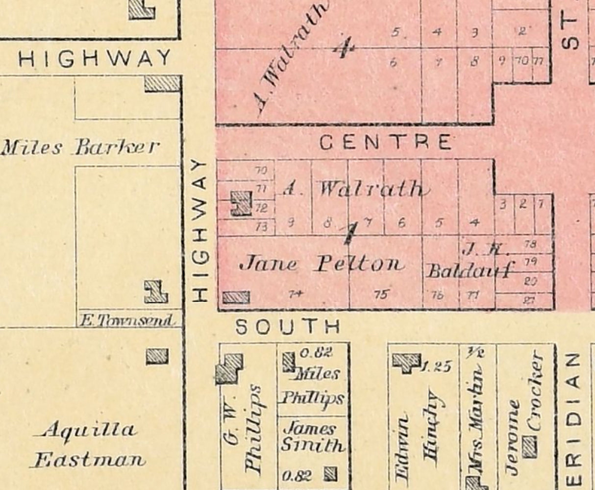 1889 Town Map of Evanswood Waupaca County Wisconsin