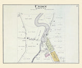 1889 Town Map of Union Waupaca County Wisconsin