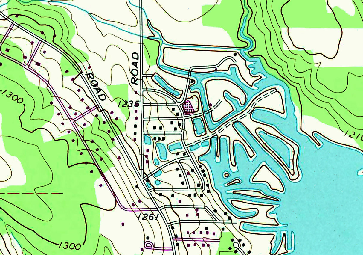 1991 Map of Edinboro Lake Erie County Pennsylvania