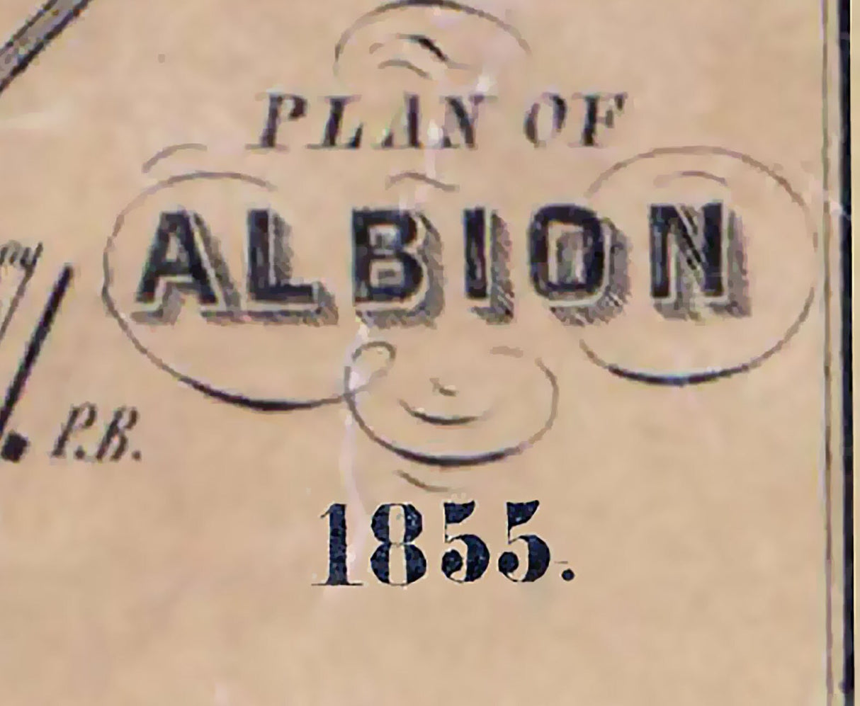 1855 Town Map of Albion Erie County Pennsylvania