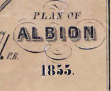 1855 Town Map of Albion Erie County Pennsylvania