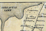 1855 Town Map of Edinboro Erie County Pennsylvania
