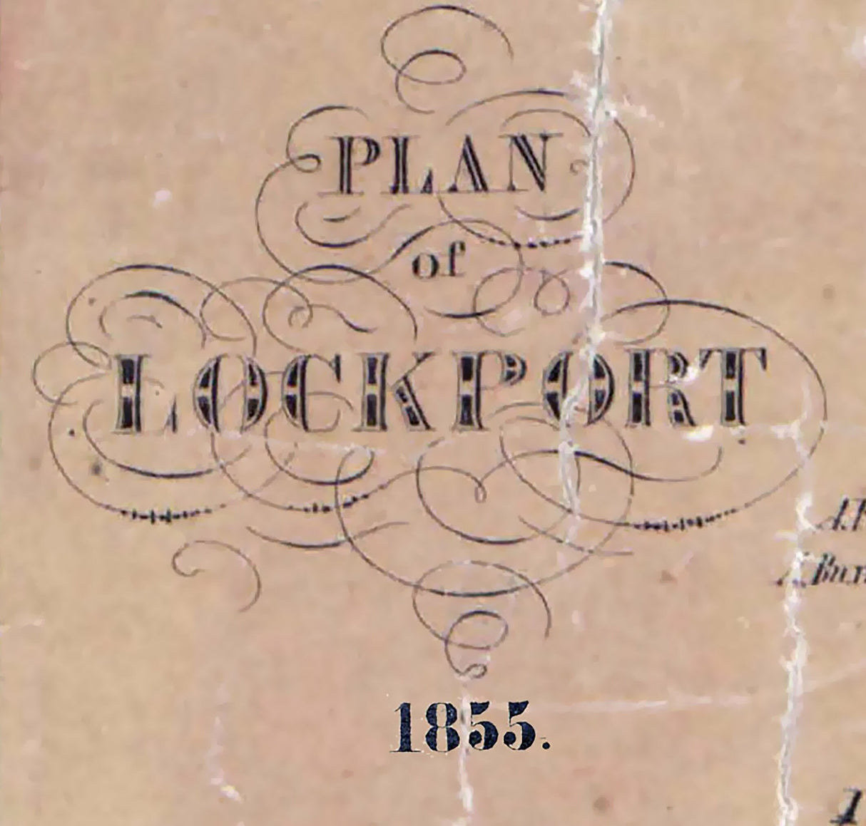 1855 Town Map of Lockport Erie County Pennsylvania