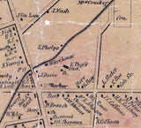 1855 Town Map of Lockport Erie County Pennsylvania