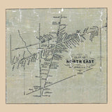 1855 Town Map of North East Erie County Pennsylvania