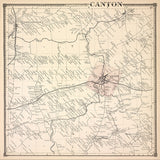 1865 Map of Canton Township Saint Lawrence County New York