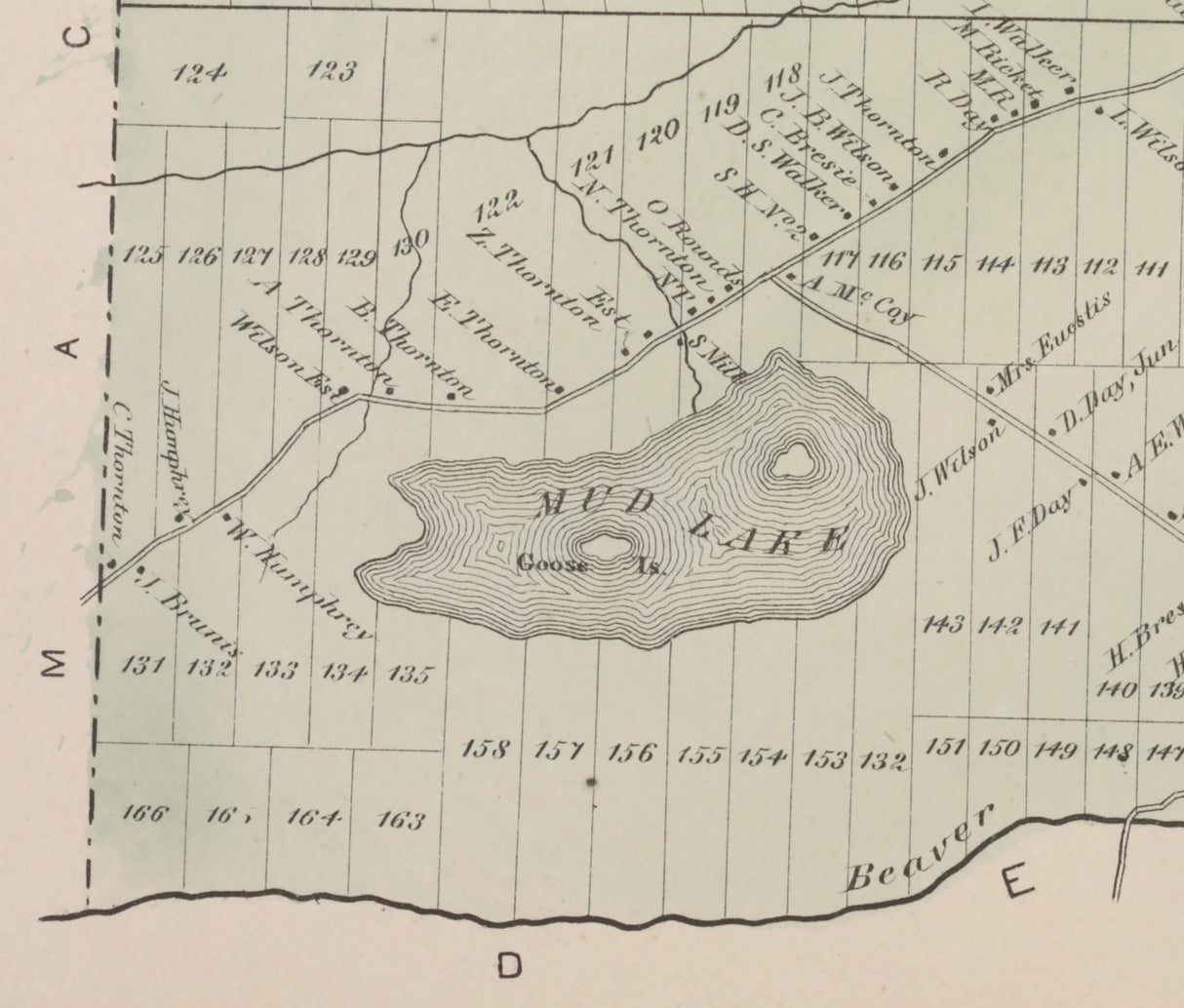 1865 Map of Depeyster Township Saint Lawrence County New York