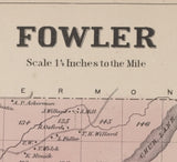 1865 Map of Fowler Township Saint Lawrence County New York