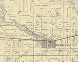 1889 Map of St Lawrence Township Waupaca County Wisconsin