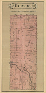 1892 Map of Burton Township McHenry County Illinois