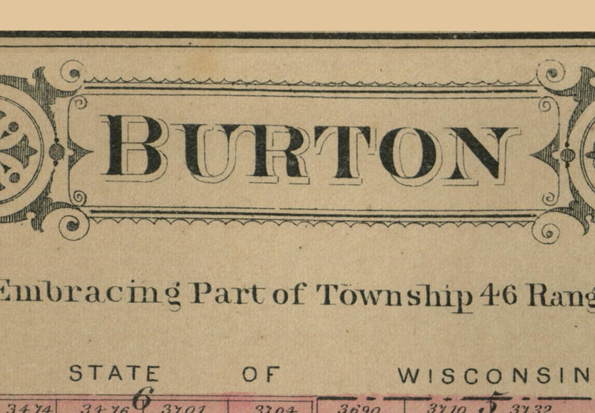 1892 Map of Burton Township McHenry County Illinois