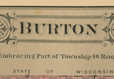 1892 Map of Burton Township McHenry County Illinois