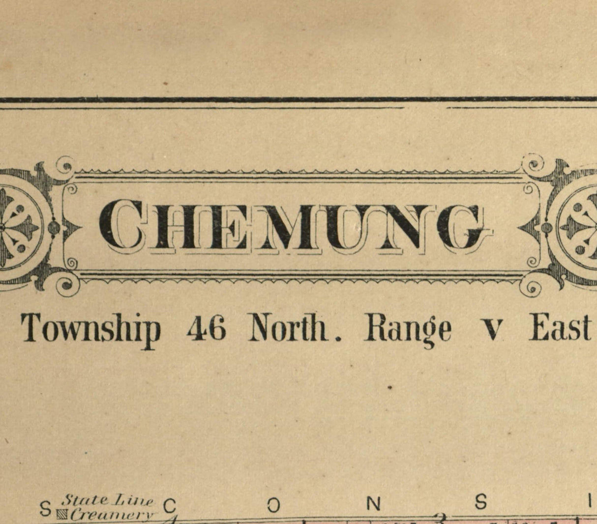 1892 Map of Chemung Township McHenry County Illinois