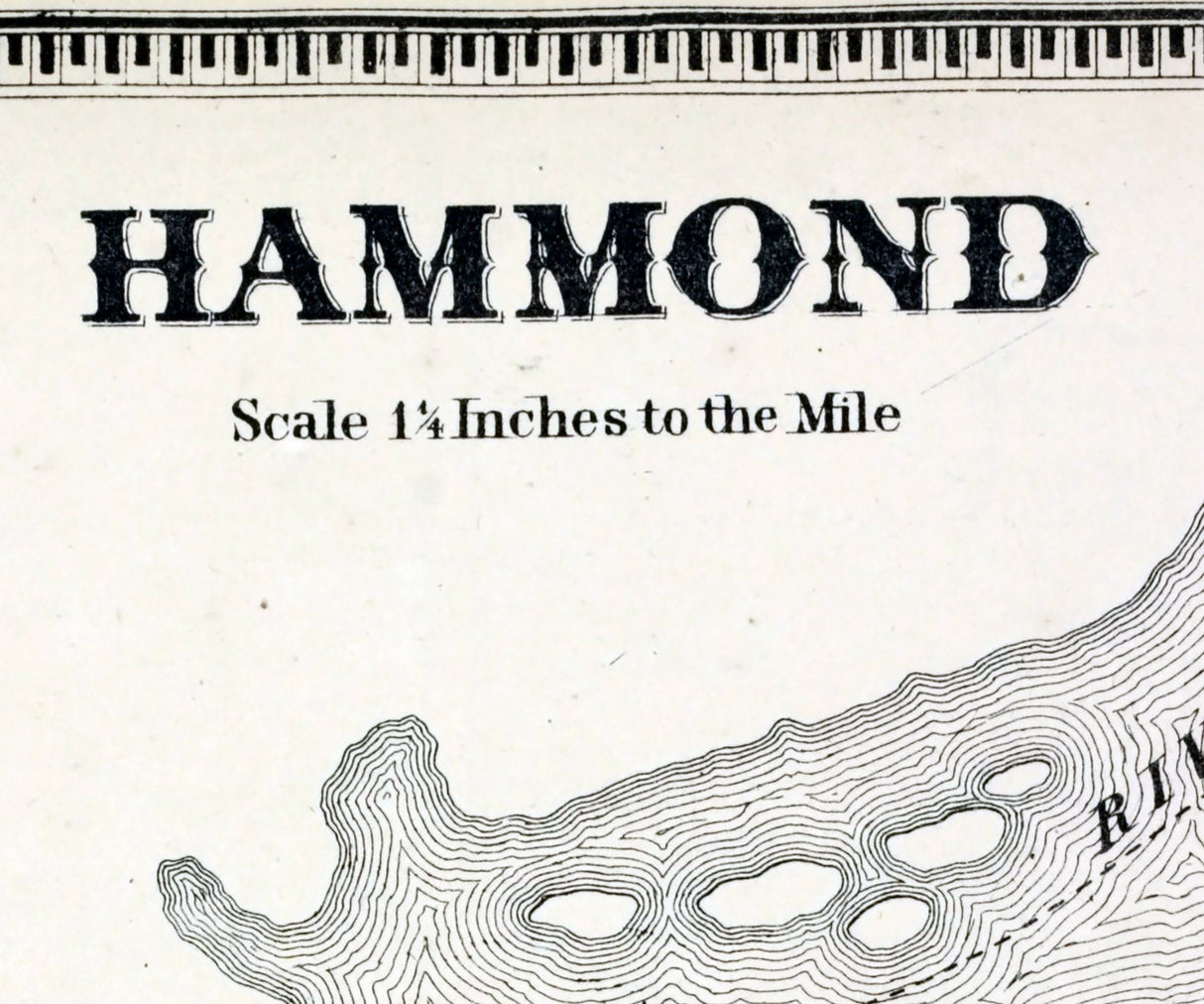 1865 Map of Hammond Township Saint Lawrence County New York