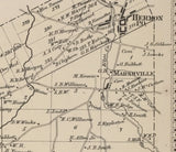 1865 Map of Hermon Township Saint Lawrence County New York