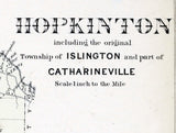 1865 Map of Hopkinton Township Saint Lawrence County New York