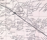 1865 Map of Lisbon Township Saint Lawrence County New York