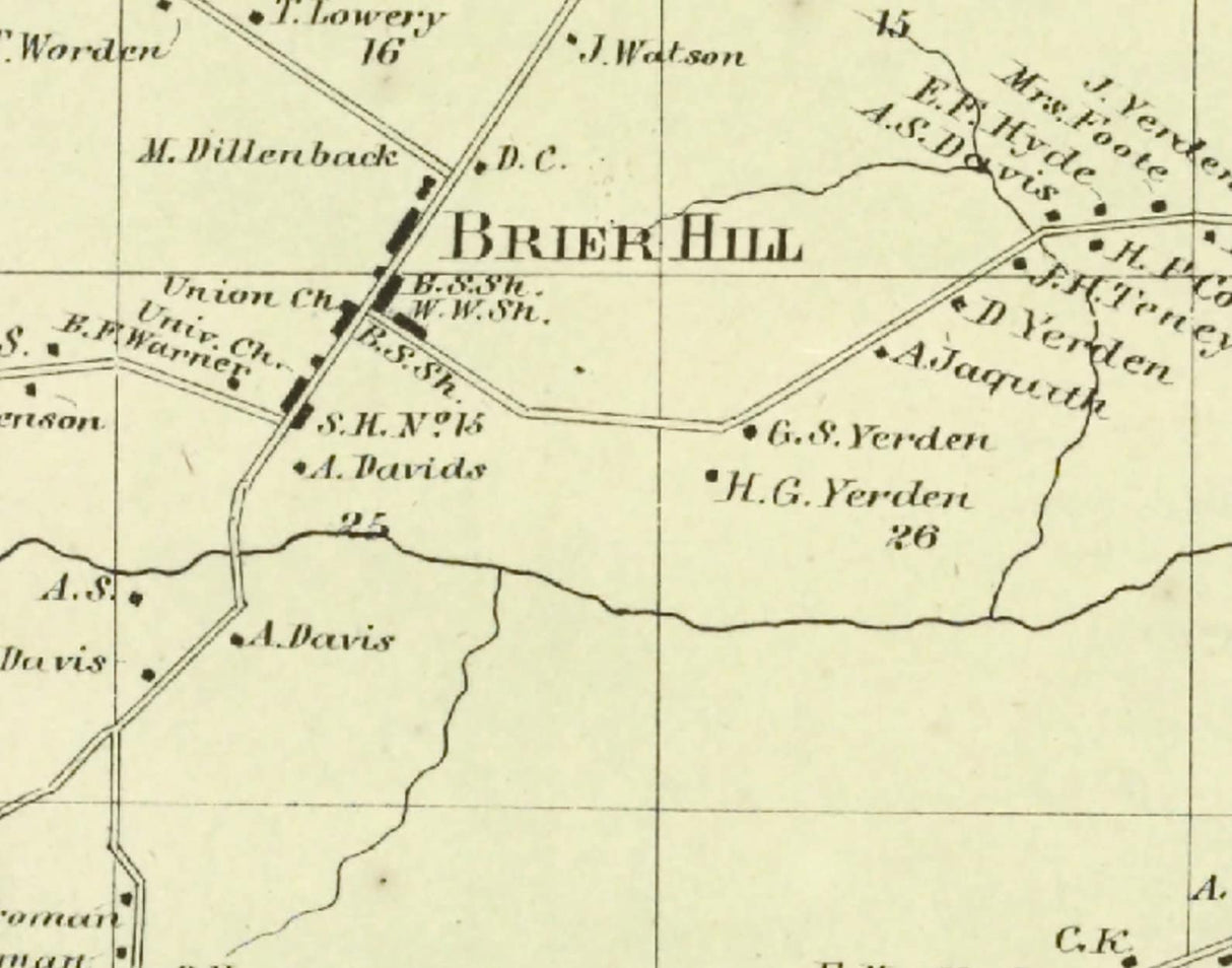 1865 Map of Morristown Township Saint Lawrence County New York