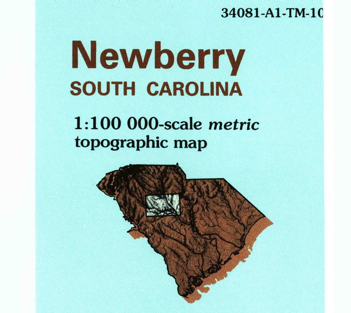 1986 Map of Lake Murray South Carolina