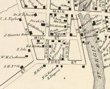 1865 Town Map of Brasher Falls Saint Lawrence County New York