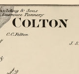 1865 Town Map of Colton Saint Lawrence County New York